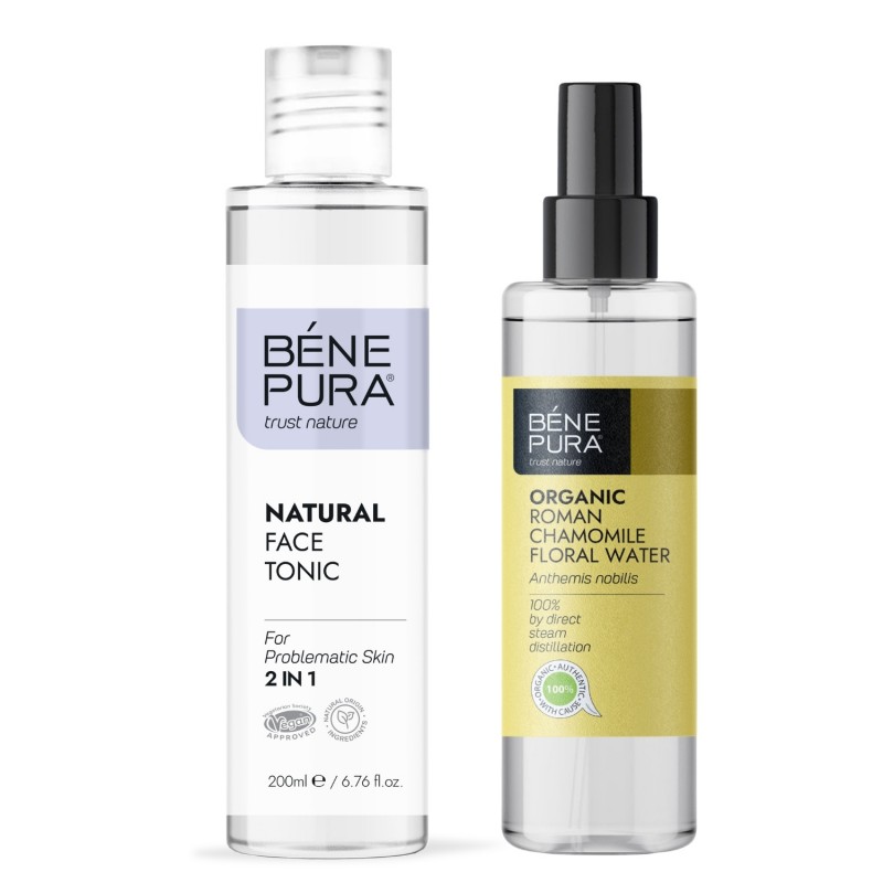 Tônico Facial para pele problemática e Bio Camomila Romana Água floral - GMC