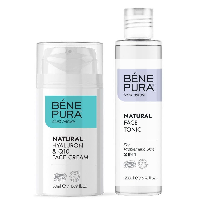 Tônico Facial para pele problemática e Hyaluron & Q10 Creme Facial - GMC