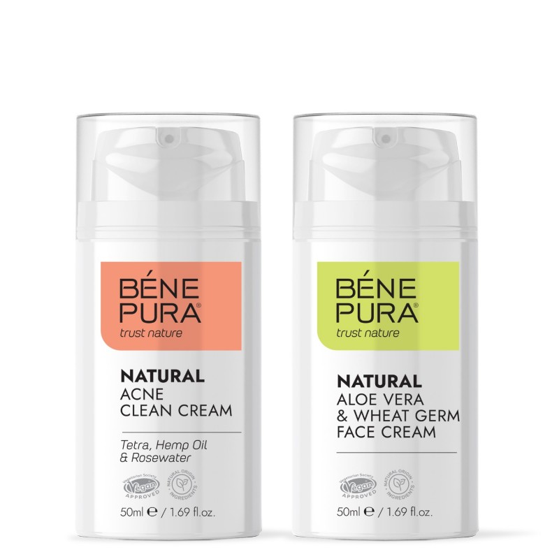 Creme Facial Antiacne e Creme Facial Aloe Vera - Produtos para comparar