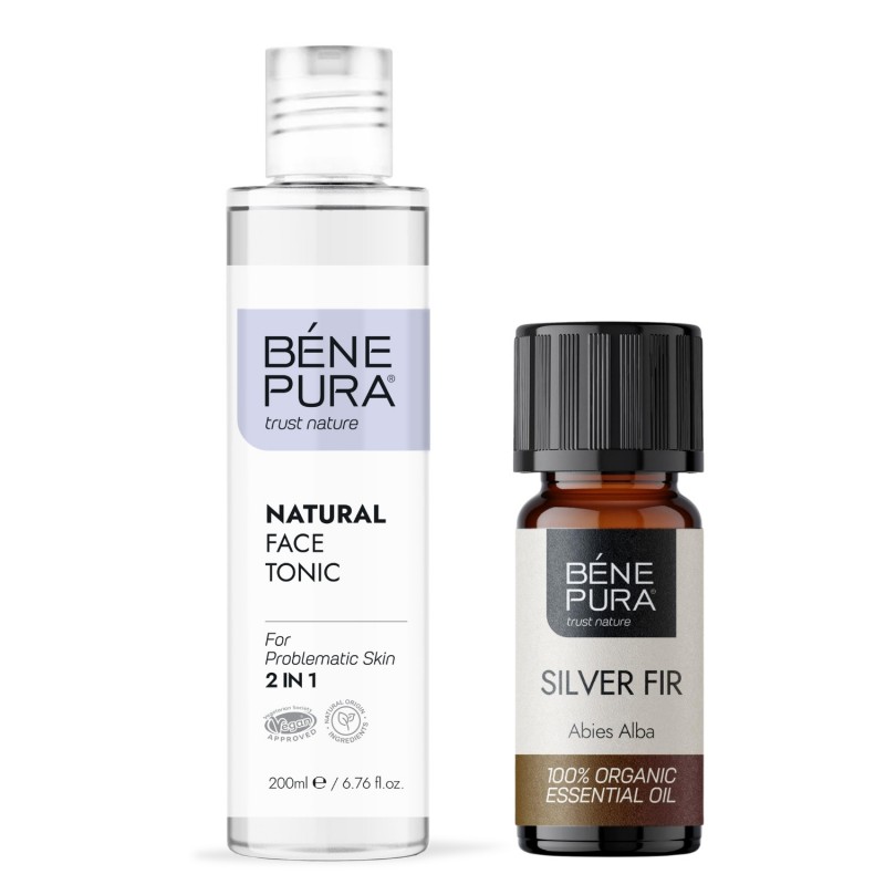 Tônico Facial para pele problemática e Bio Abeto Branco Óleo essencial - GMC