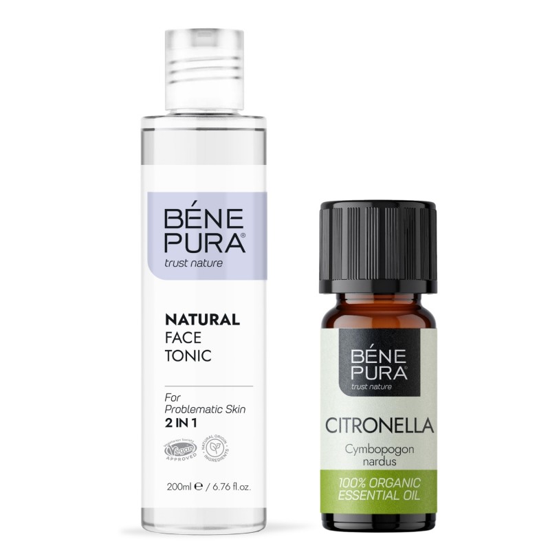 Tônico Facial para pele problemática e Bio Citronela Óleo essencial - GMC