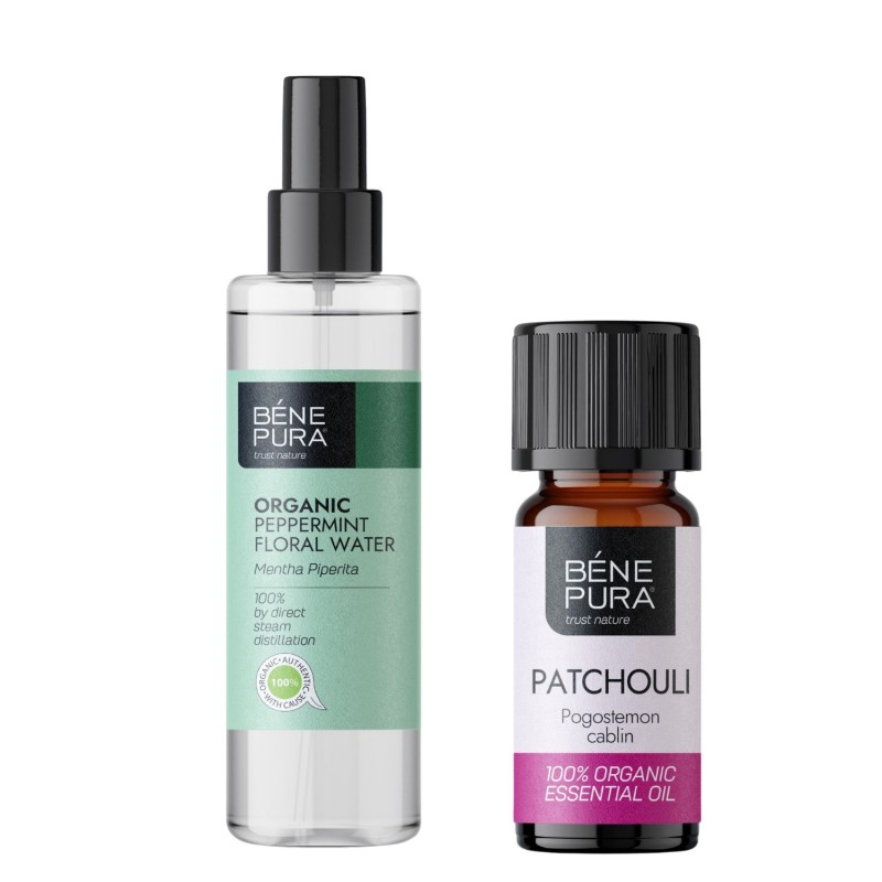 Bio Hortelã Água floral e Bio Patchouli Óleo essencial - Produtos para comparar