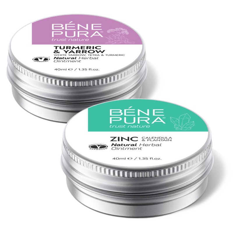 Pomada para Hemorróidas com Mil-folhas Brancas, Tetra e Cúrcuma e Pomada para Coceira com Óxido de Zinco - GMC