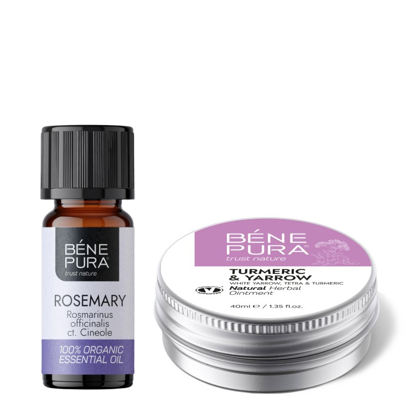 Pomada para Hemorróidas com Mil-folhas Brancas, Tetra e Cúrcuma e Bio Alecrim Cineol Óleo essencial - GMC