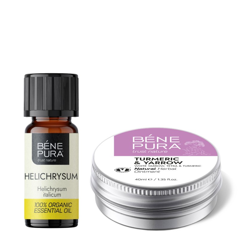 Pomada para Hemorróidas com Mil-folhas Brancas, Tetra e Cúrcuma e Bio Helichrysum Óleo essencial - GMC