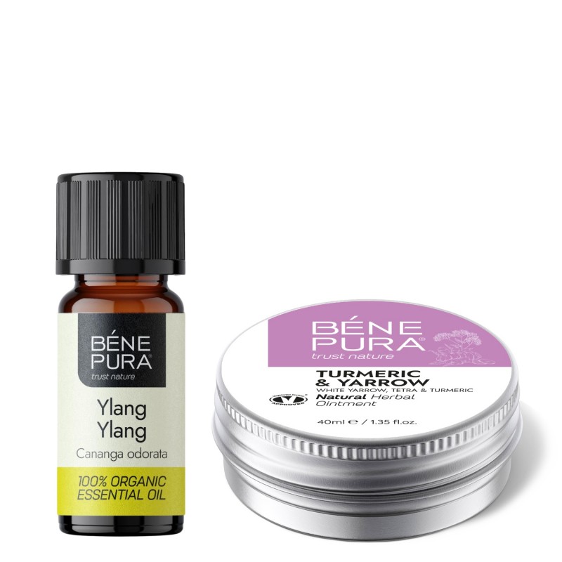 Pomada para Hemorróidas com Mil-folhas Brancas, Tetra e Cúrcuma e Bio Ylang-ylang Óleo essencial - GMC