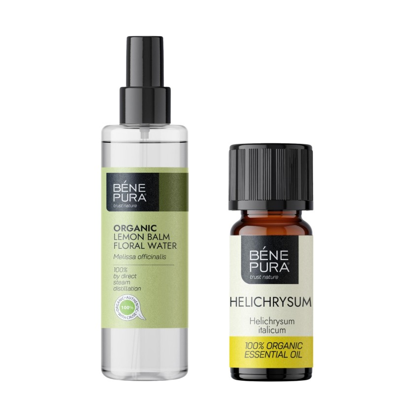 Bio Melissa Água floral e Bio Helichrysum Óleo essencial - GMC