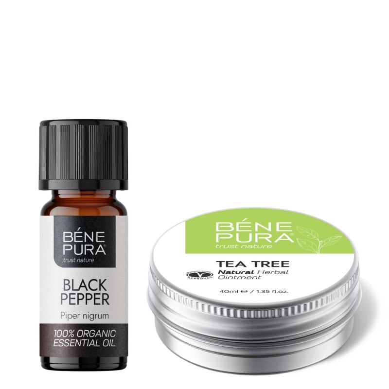 Pomada para Coceira com Árvore de Chá e Bio Pimenta Preta Óleo essencial - GMC