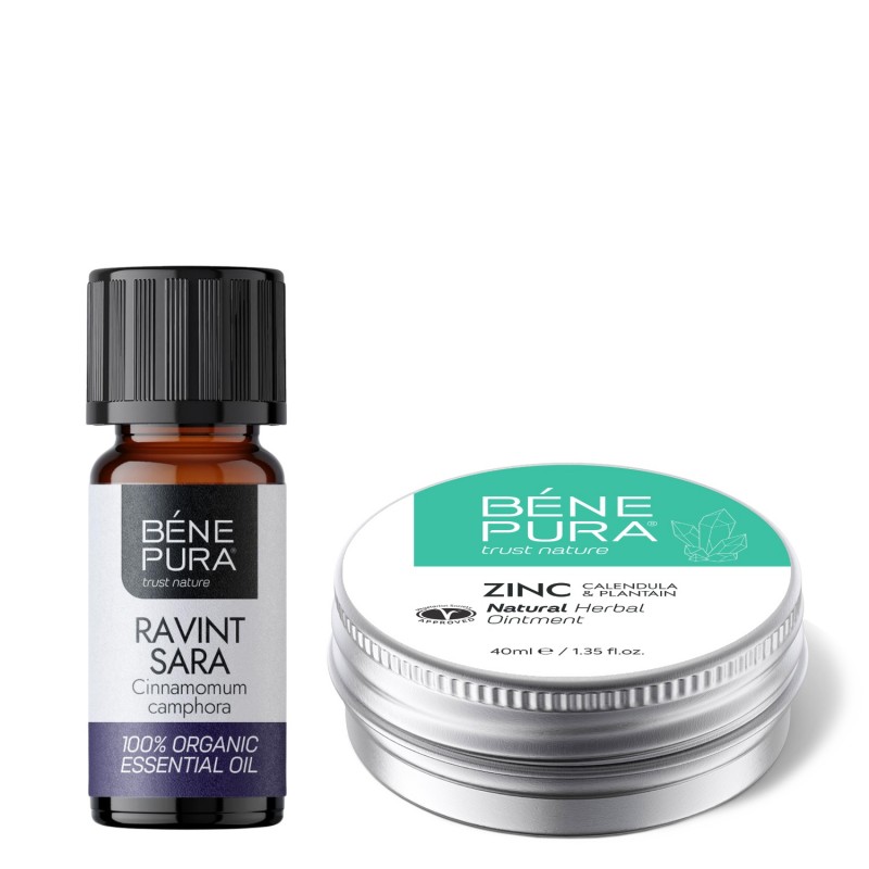 Pomada para Coceira com Óxido de Zinco e Bio Ravintsara Óleo essencial - GMC