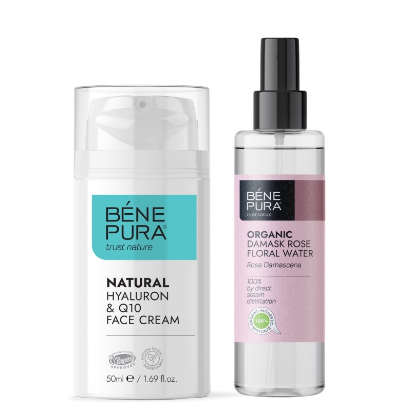 Hyaluron & Q10 Creme Facial e Bio Rosa Damascena Água de Rosas - GMC