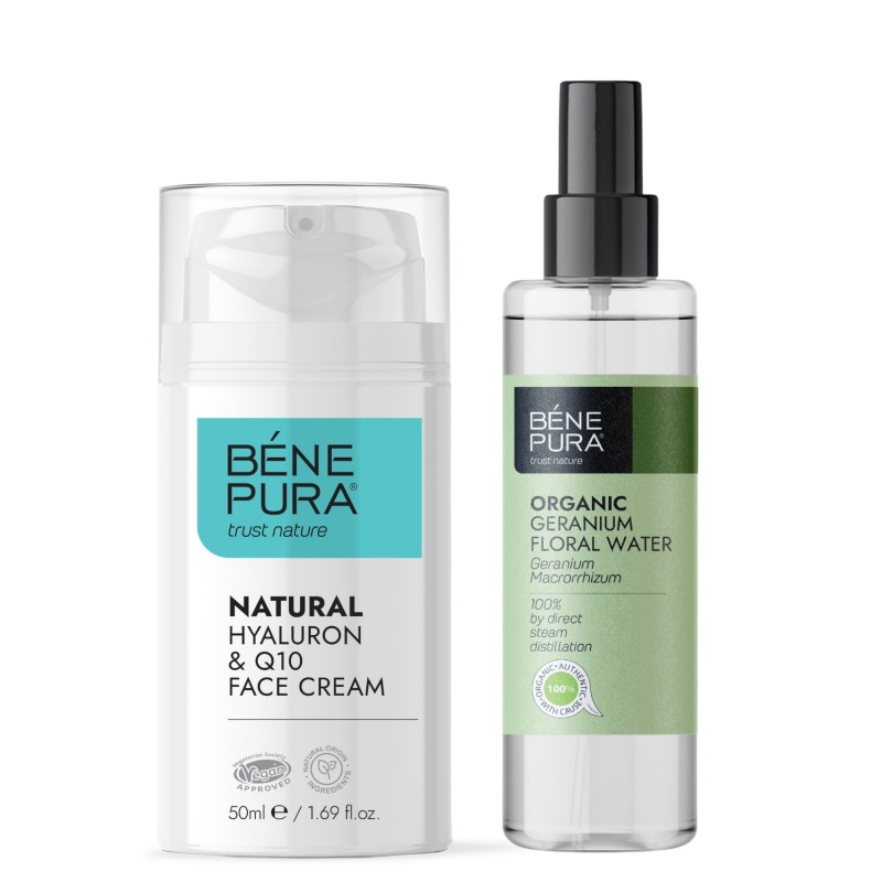 Hyaluron & Q10 Creme Facial e Bio Gerânio Água floral - GMC