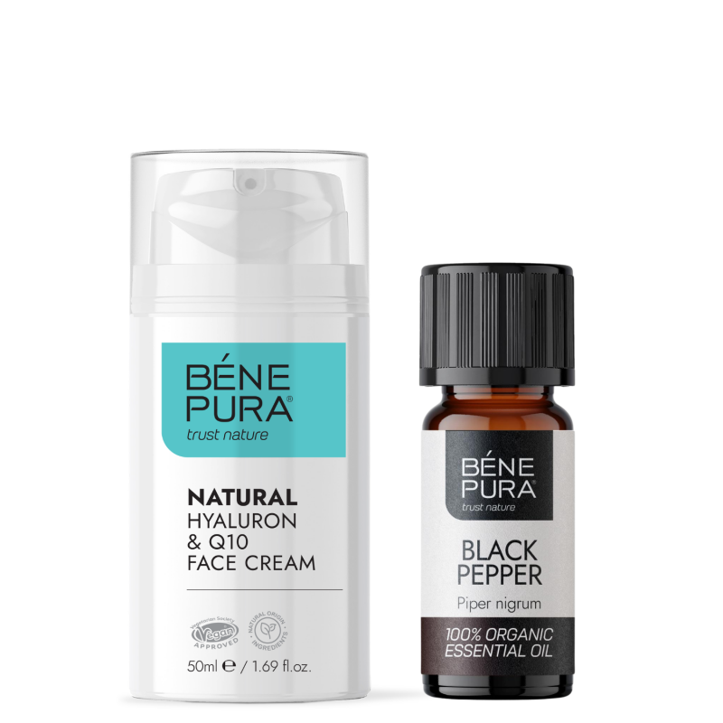 Hyaluron & Q10 Creme Facial e Bio Pimenta Preta Óleo essencial - Cremes anti rugas