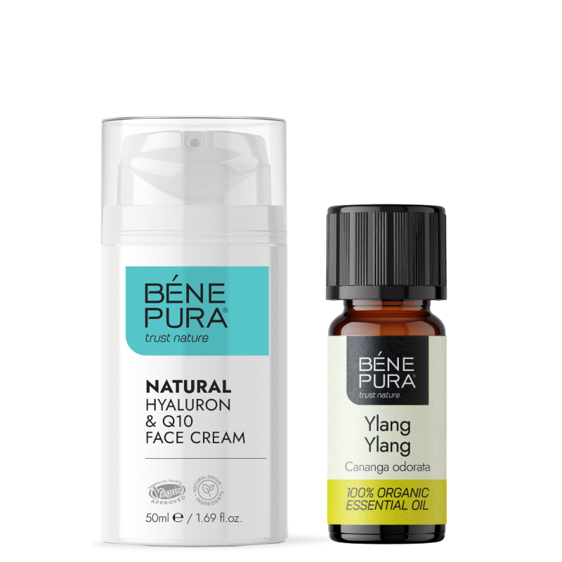 Hyaluron & Q10 Creme Facial e Bio Ylang-ylang Óleo essencial - Cremes anti rugas