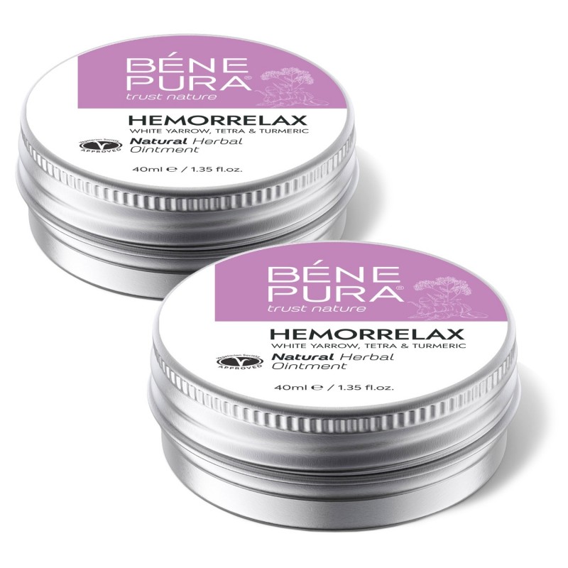 2x Pomada para Hemorróidas com Mil-folhas Brancas, Tetra e Cúrcuma - 40ml - Conjuntos