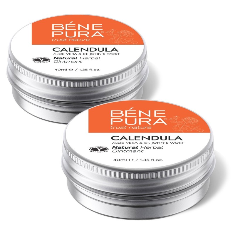 2x Pomada para Queimaduras e Feridas com Calêndula, Aloe Vera e Erva de São João - 40ml - Conjuntos