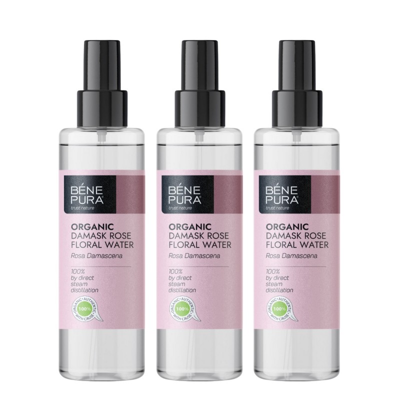 3x Bio Rosa Damascena Água de Rosas - 250ml - Águas florais