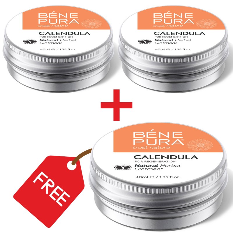 3x Pomada para Queimaduras e Feridas com Calêndula - 40ml - 