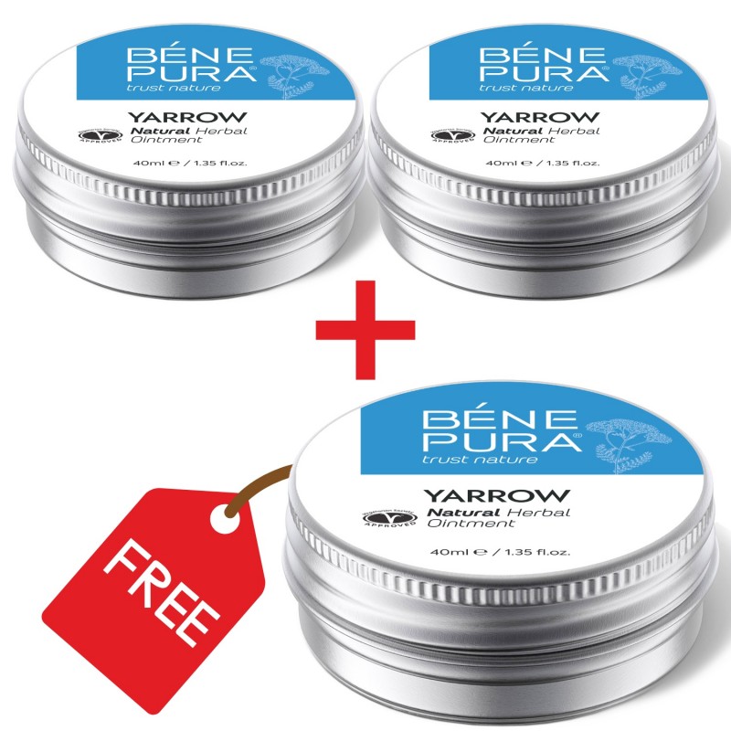 3x Pomada para Hemorróidas com Mil-folhas Brancas - 40ml - 