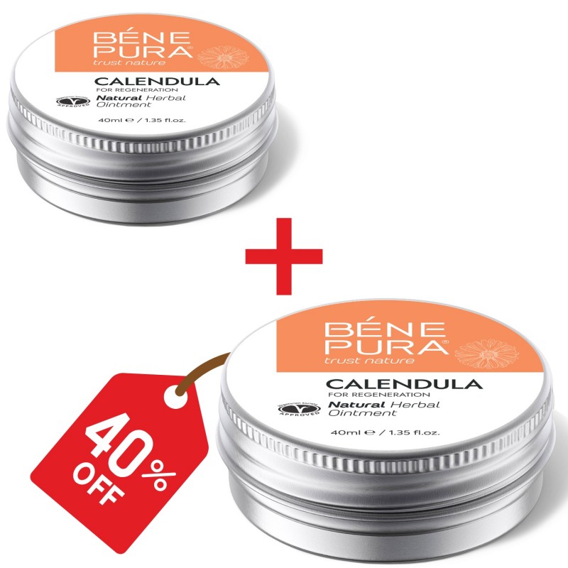 2x Pomada para Queimaduras e Feridas com Calêndula - 40ml - 