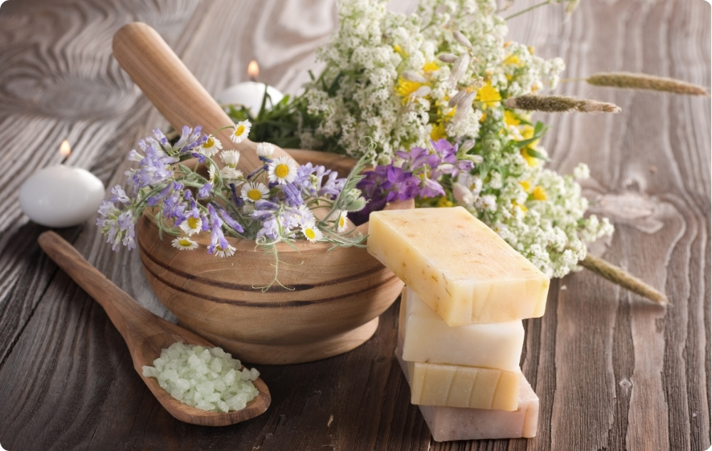 Como um banho de ervas para a tensão da pele e do couro cabeludo