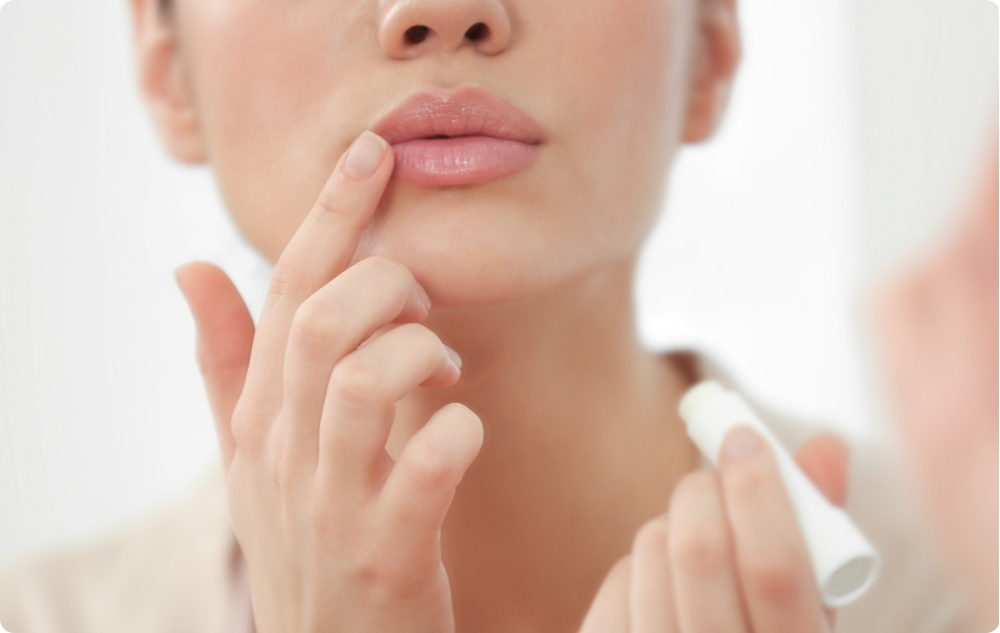 Como um bálsamo labial com efeito refrescante